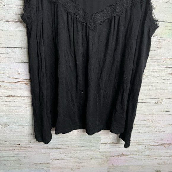 Michael Kors black blouse lace sheer long sleeve blouse open shoulder medium - Picture 2 of 9